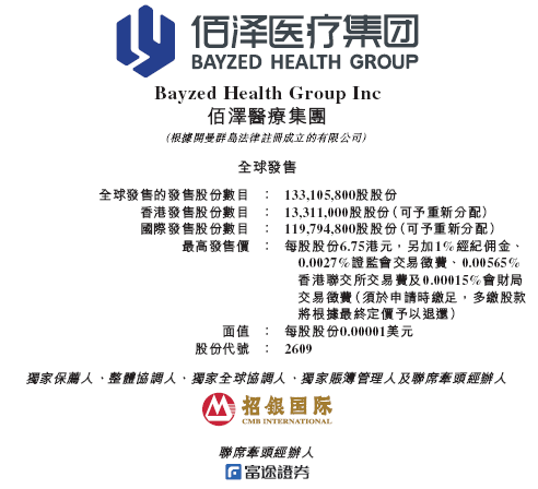 佰泽医疗启动招股，6月23日香港上市，嘉实基金参与基(🐻)石投资